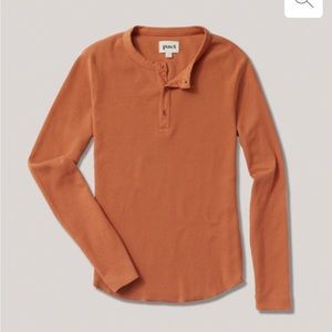 Pact brand new with tags Amber brown organic cotton flannel long sleeve top